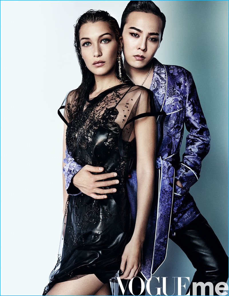 G-Dragon embraces Bella Hadid for the pages of Vogue ME.