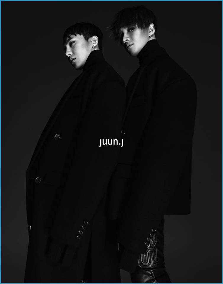G-Dragon and Taeyang front JUUN.J's fall-winter 2016 advertising campaign.