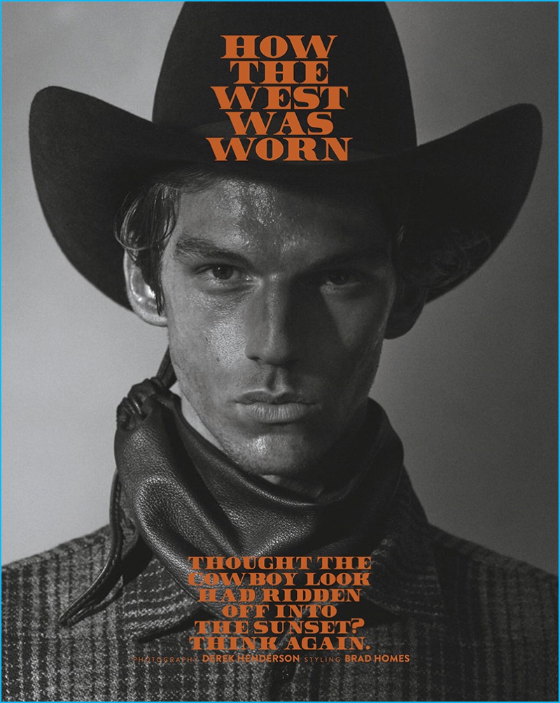 Miles Hurley embraces western style for a fashion editorial from GQ Australia.