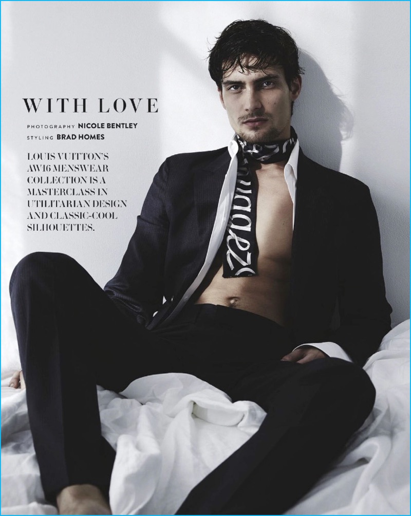 Jackson Rado appears in a Louis Vuitton dedicated fashion spread from GQ Australia.