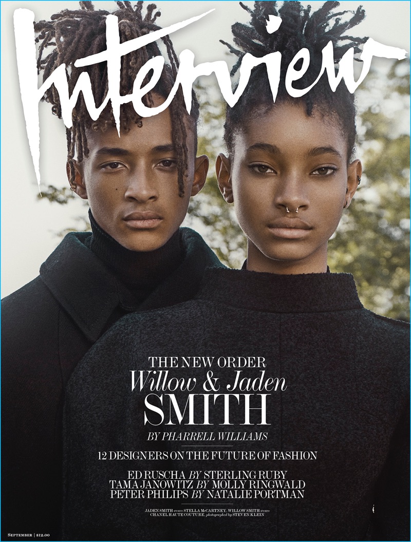 Willow and Jaden Smith cover the September 2016 issue of Interview magazine.
