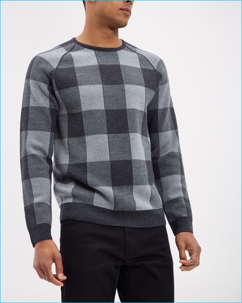 Jaeger Buffalo Check Sweater