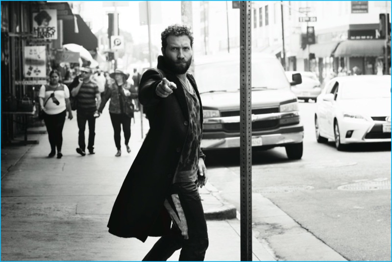 Jai Courtney shows a sense of humor as he poses for Haute Living.