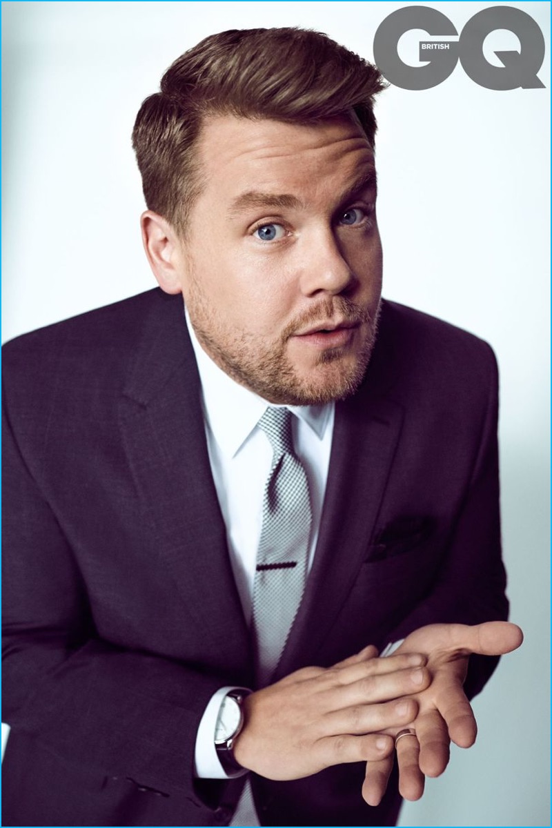 James Corden poses for the pages of British GQ.