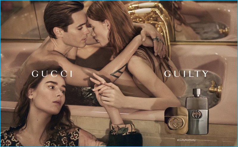 Jared Leto joins models Julia Hafstrom and Vera van Erp for Gucci Guilty's new fragrance campaign. » Jared Leto Stars in Steamy Gucci Guilty Fragrance Campaign Jared Leto joins models Julia Hafstrom and Vera van Erp for Gucci Guilty's new fragrance campaign.