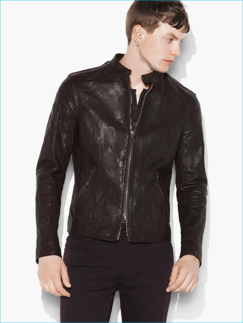 John Varvatos Studded Leather Jacket » John Varvatos Celebrates Iconic Leather Jacket with Dark Rebel Rider Fragrance John Varvatos Studded Leather Jacket