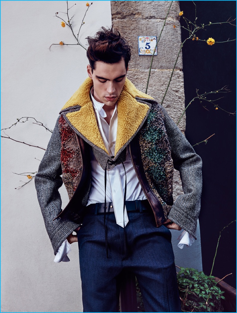 Jonathan Bauer-Hayden stars in a Prada dedicated editorial for A&E magazine.