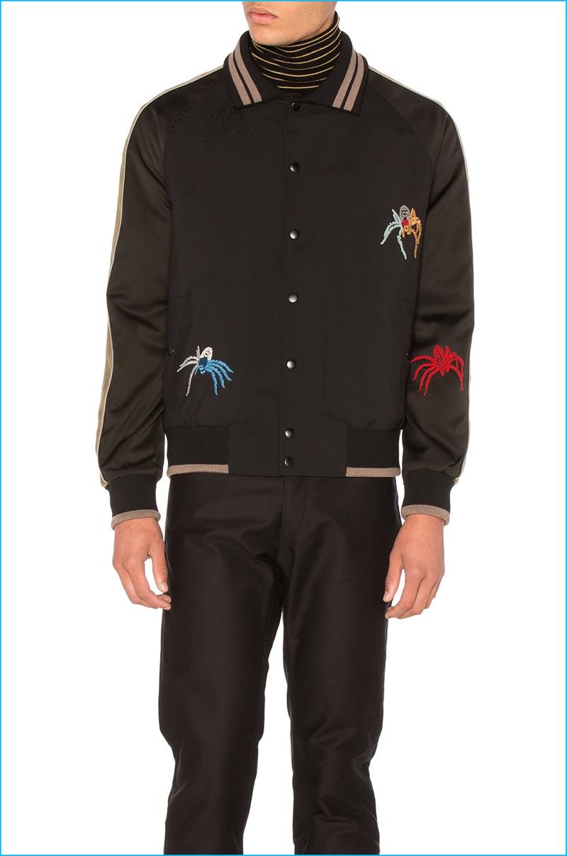 Lanvin Spider Embroidery Baseball Jacket