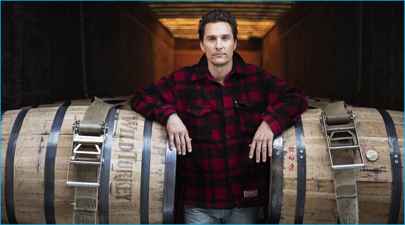 Sporting a red buffalo check shirt jacket, actor Matthew McConaughey promotes Wild Turkey Bourbon. » 7 Red Buffalo Check Fashions Inspired by Matthew McConaughey Sporting a red buffalo check shirt jacket, actor Matthew McConaughey promotes Wild Turkey Bourbon.