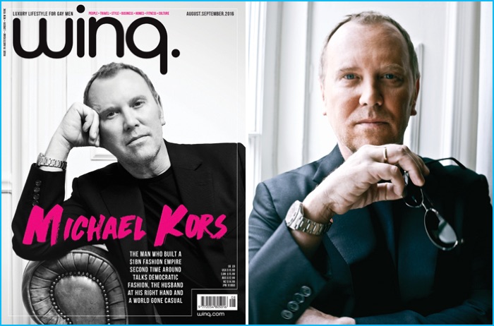 Michael Kors covers the August/September 2016 issue of Winq magazine.