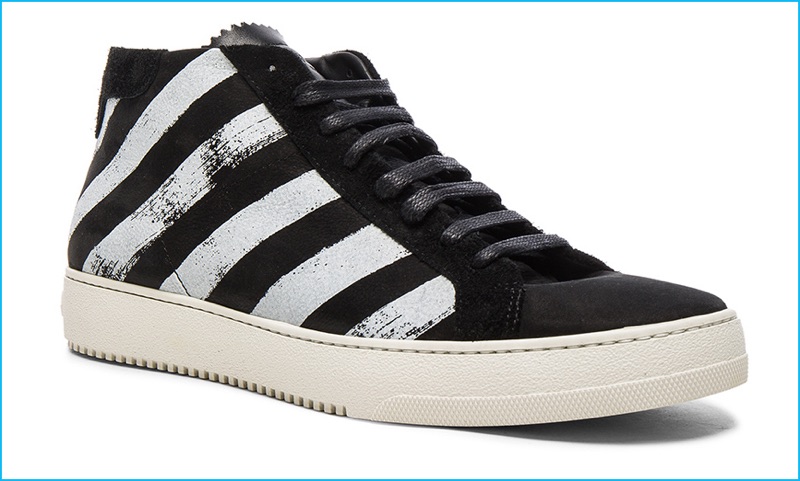 Off-White Black and White Diagonals Sneakers