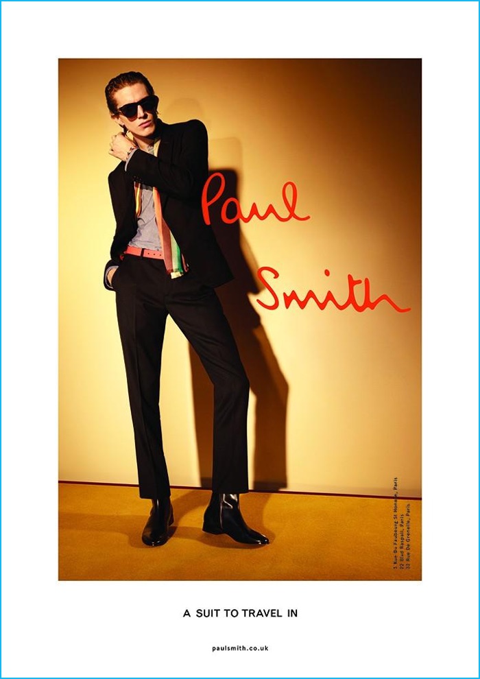 Xavier Buestel stars in Paul Smith's fall-winter 2016 advertising campaign.