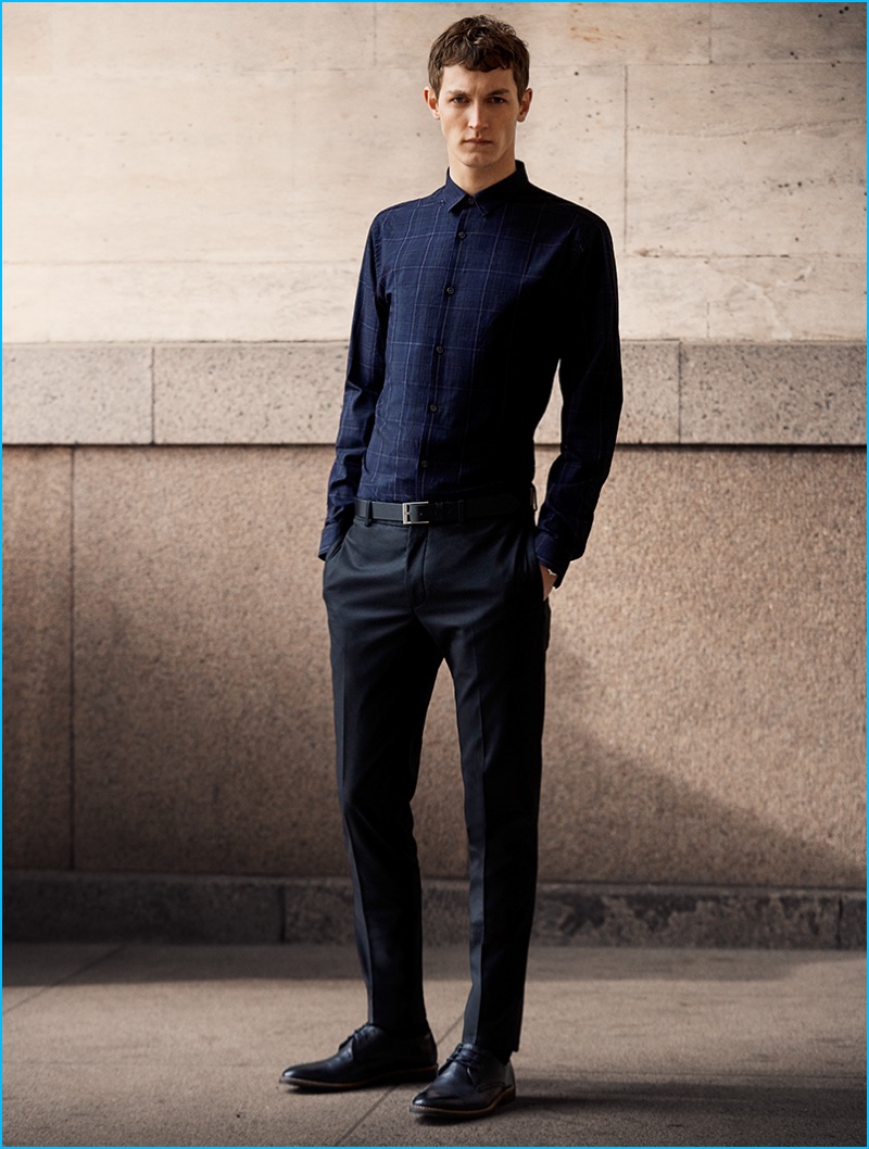 Rutger Schoone is a svelte figure in tailoring from Premium by Jack & Jones' fall 2016 collection.