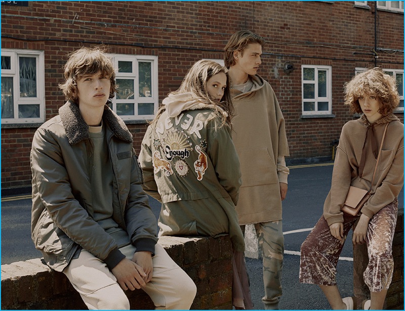 Military references and an affinity for streetwear converge for Pull & Bear's fall-winter 2016 fashions.