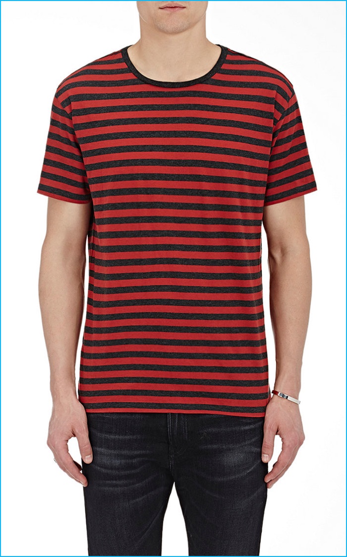 R13 Striped Jersey T-Shirt