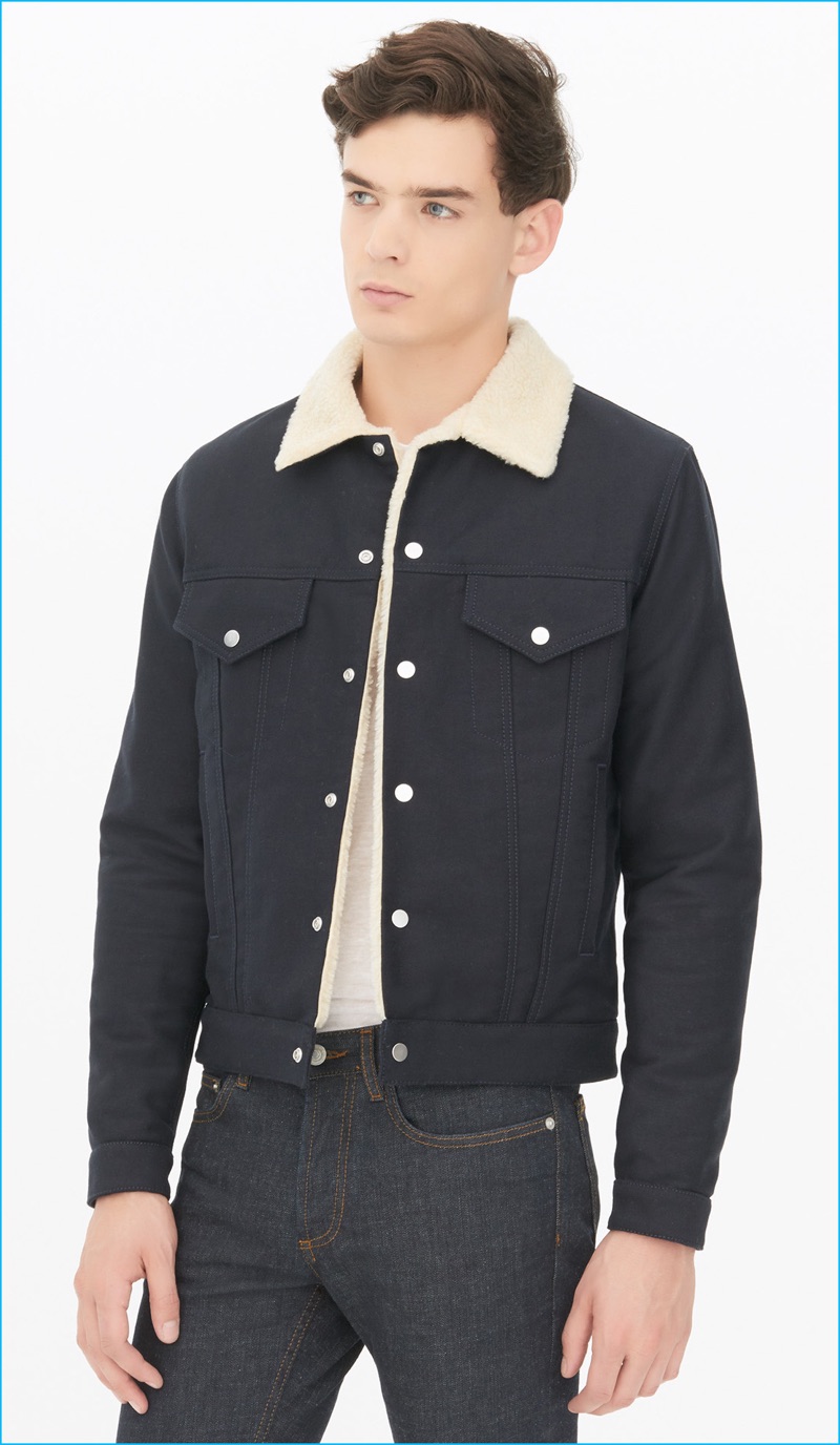 Sandro Men's Shearling Jacket