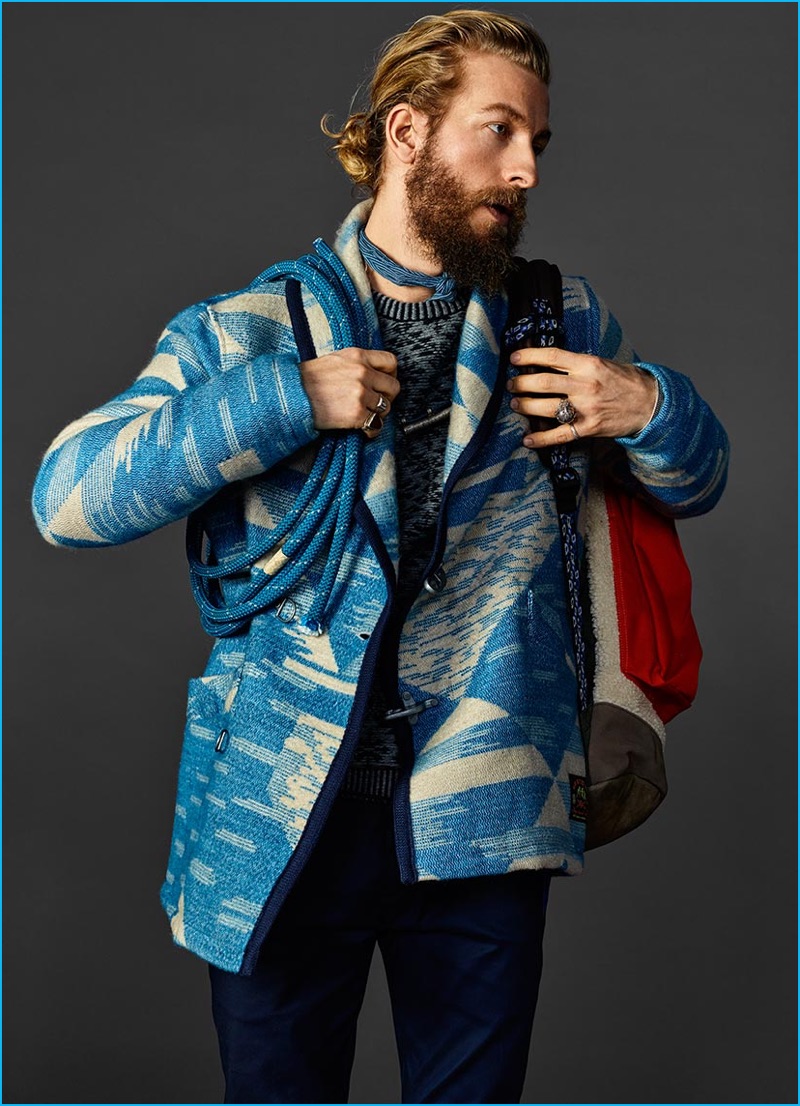 Scotch & Soda's Nordic Mountaineer jacket is front and center for an inspiring fall-winter 2016 look.