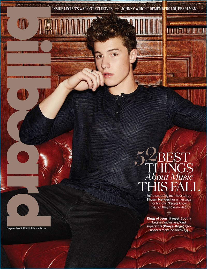 Shawn Mendes covers the latest issue of Billboard magazine.