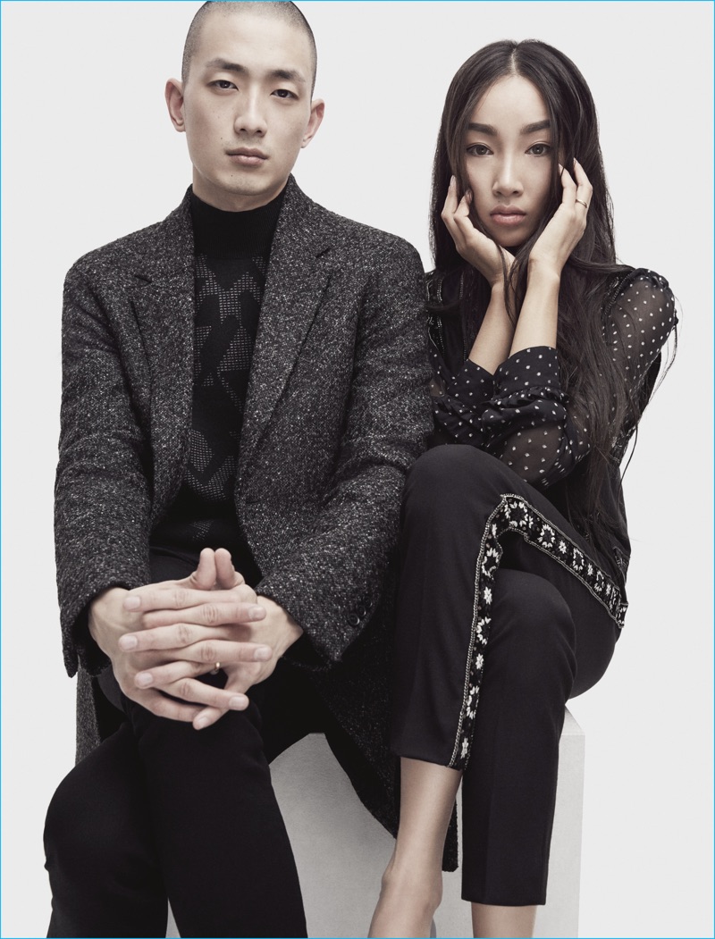 Couple Sung Jin Park and Gabi Moon for The Kooples' fall-winter 2016 campaign.