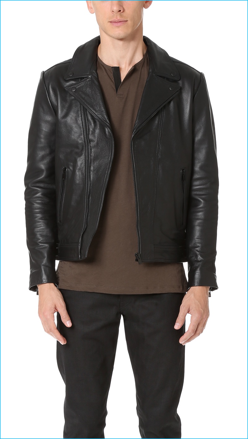 The Kooples Leather Biker Jacket