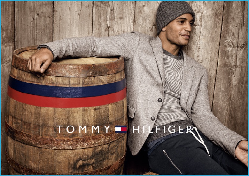 Model Nathan Owens charms as the face of Tommy Hilfiger's fall-winter 2016 campaign.