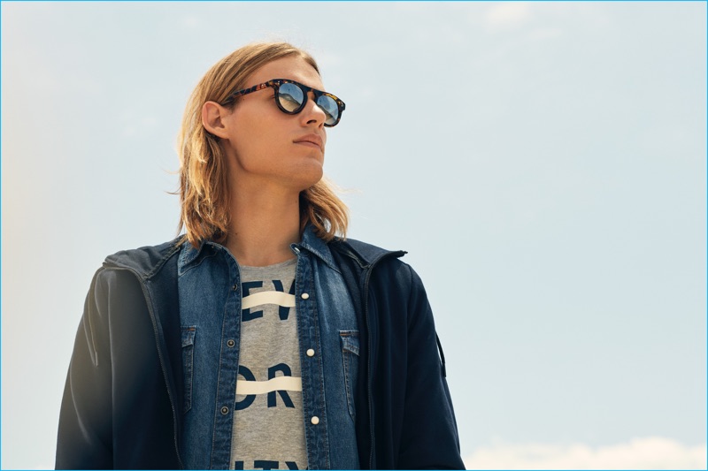 Ton Heukels is a cool vision in shades and fashions from Lefties' Skate Republic collection.