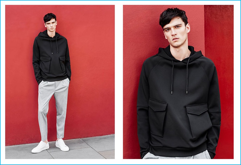 The hoodie gets technical as Topman makes a case for dressed up basics.