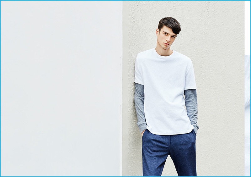 Topman makes a call to the 90s and layers tees for a relaxed throwback.