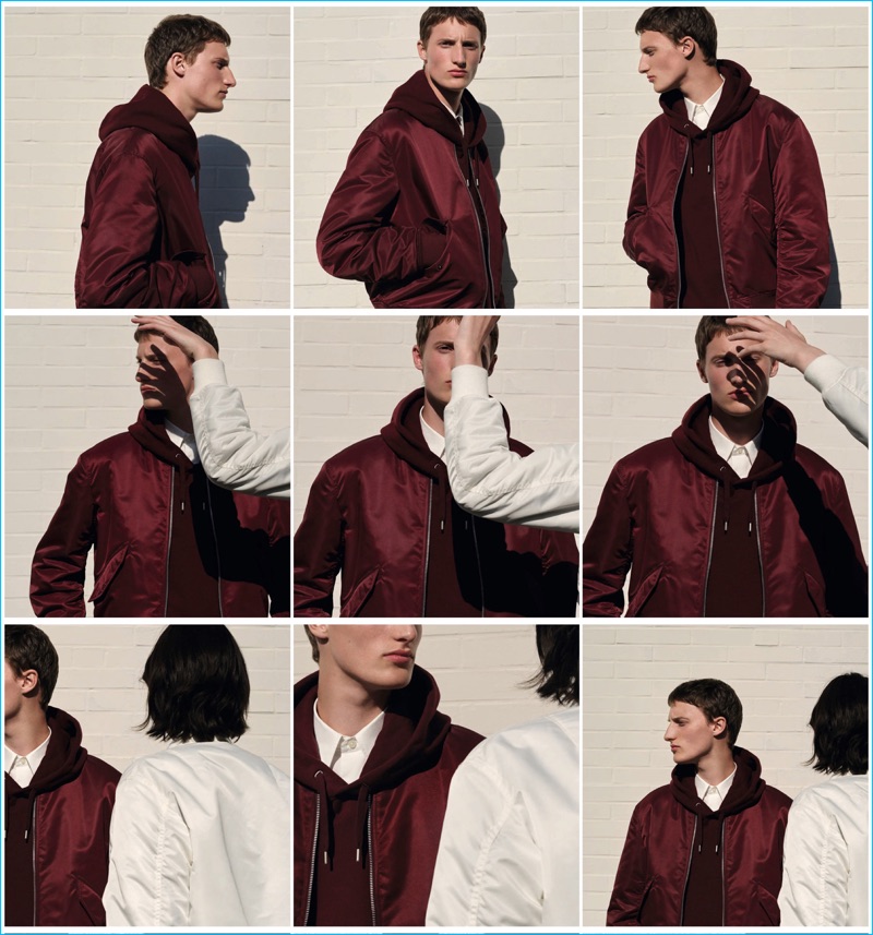 Uniqlo U men's long sleeve sweat pullover hoodie, MA-1 bomber jacket, and extra fine cotton broadcloth long sleeve shirt. » Christophe Lemaire Champions Form, Function & Style for Uniqlo U Debut Uniqlo U men's long sleeve sweat pullover hoodie, MA-1 bomber jacket, and extra fine cotton broadcloth long sleeve shirt.