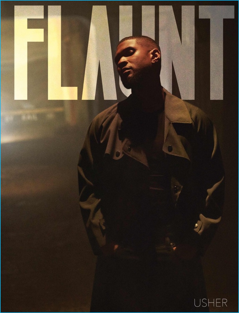 Usher covers the most recent issue of Flaunt magazine.