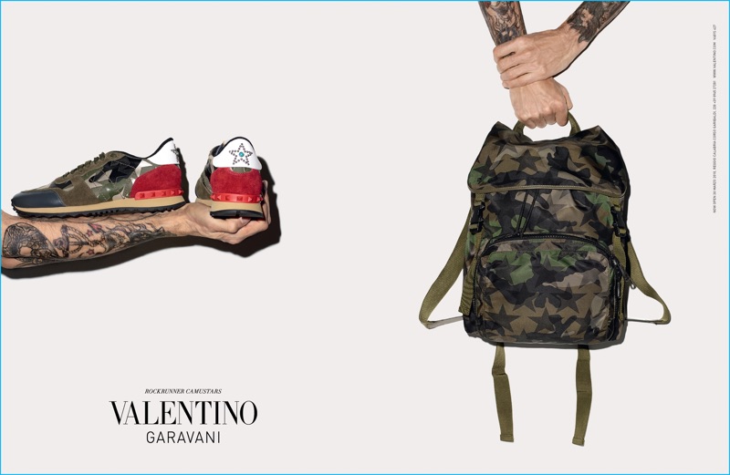 Terry Richardson spotlights Valentino Garavani's Rockrunner Camustars range for the label's fall-winter 2016 campaign.