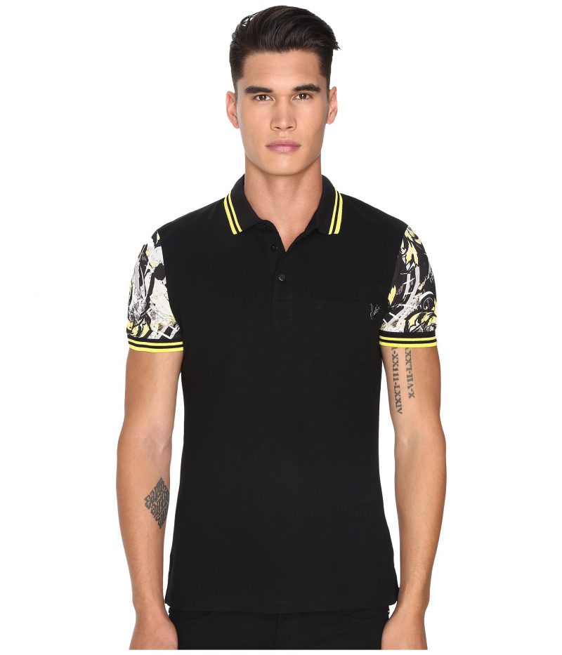 Versace Jeans Print Sleeve Polo Shirt