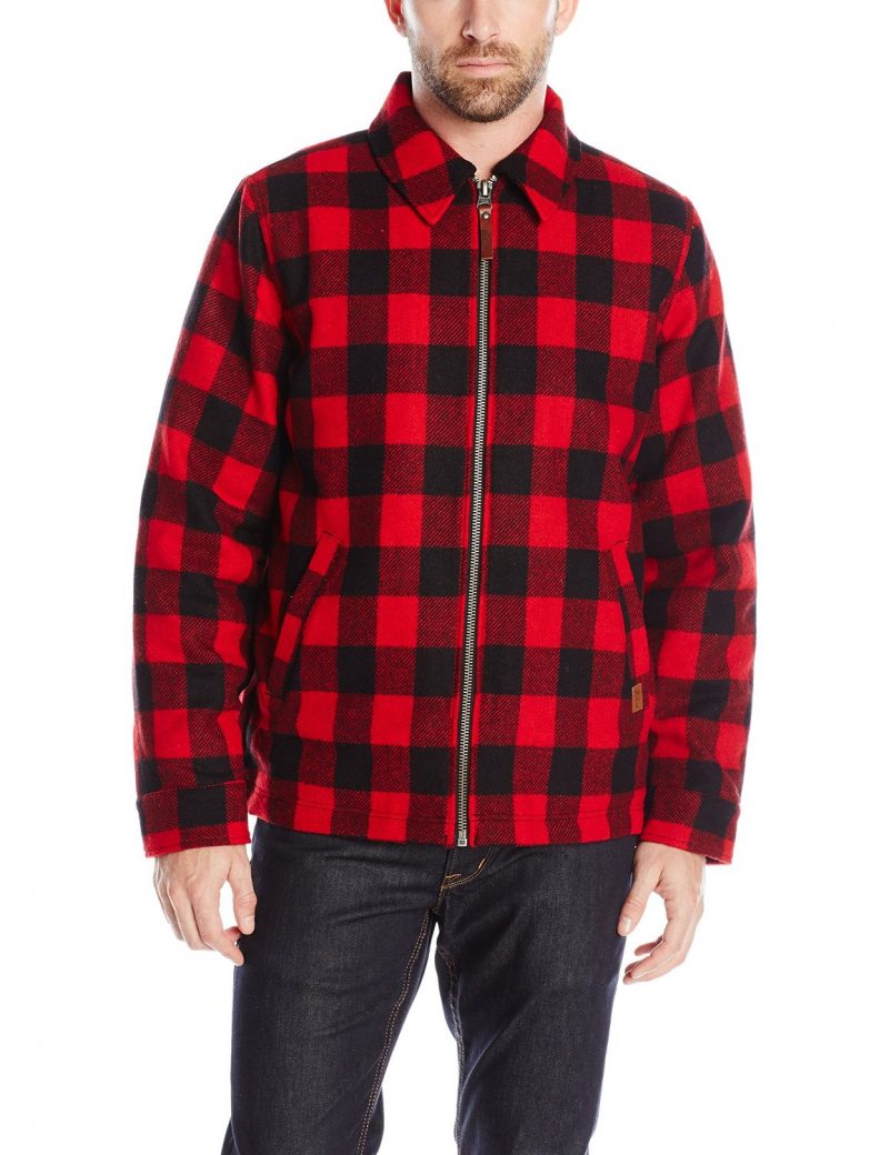 Woolrich Red Buffalo Check Wool Jacket