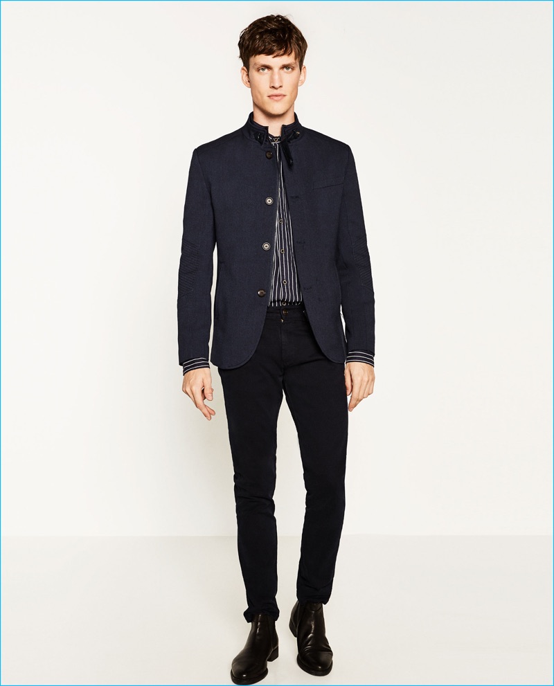 zara military jacket men