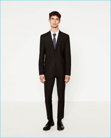 Zara Man 2016 Black Suit