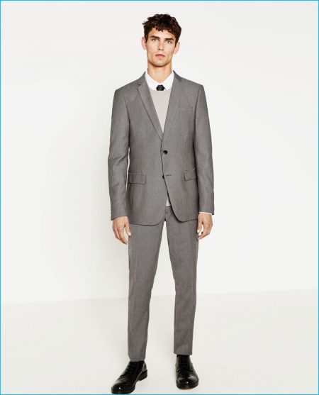 Zara Man 2016 Grey Suit