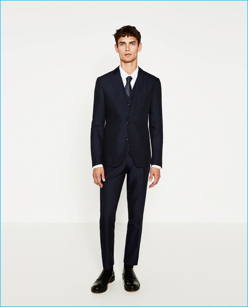 zara man 3 piece suit