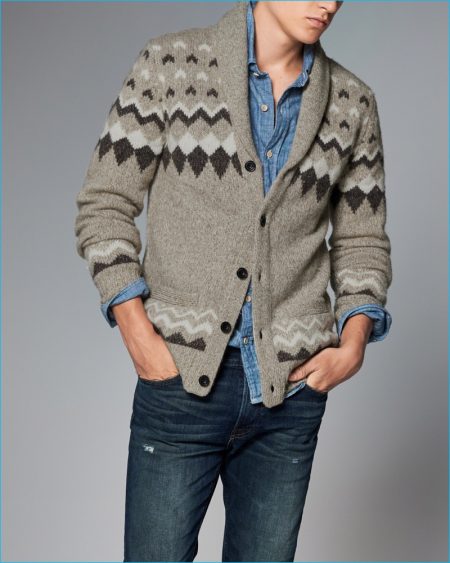 Abercrombie & Fitch 2016 Fall/Winter Men's Shawl Cardigans