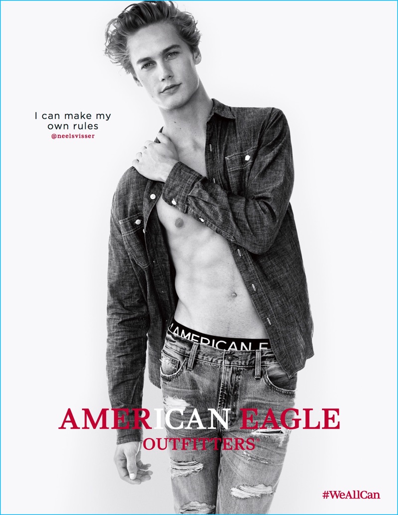 Social media star and model Neels Visser appears in American Eagle's fall-winter 2016 campaign.