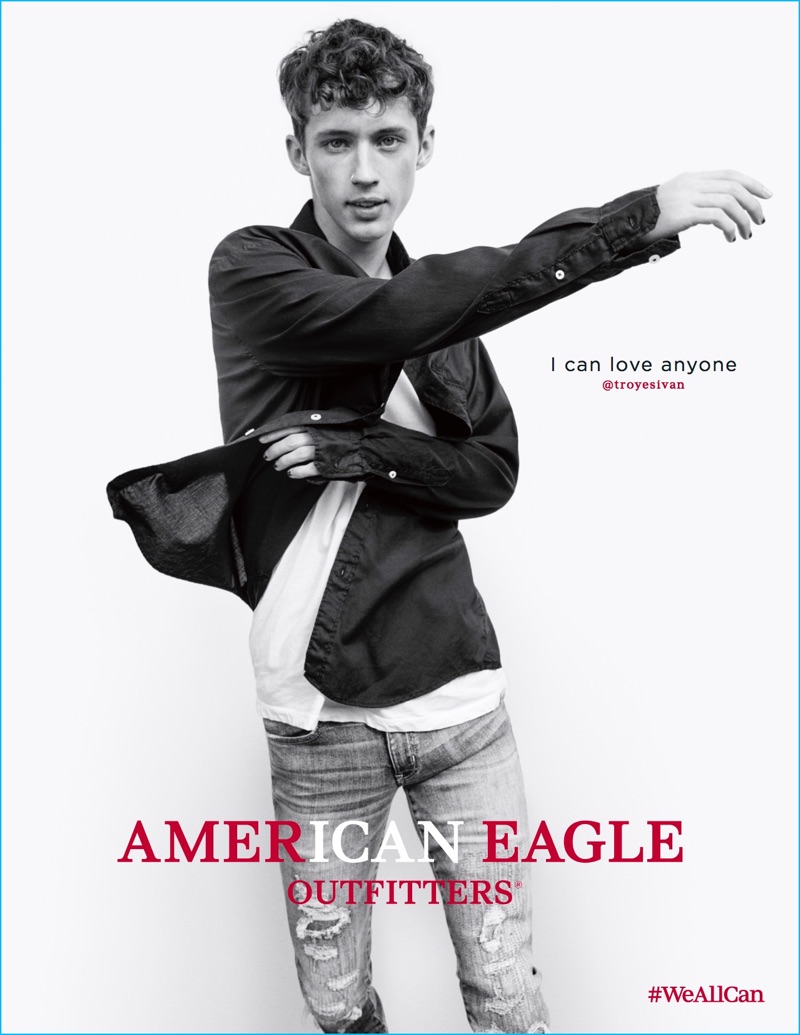 Singer Troye Sivan stars in American Eagle's fall-winter 2016 campaign.