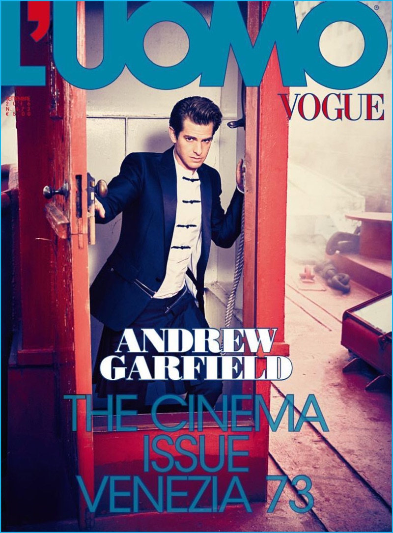 Andrew Garfield covers the September 2016 issue of L'Uomo Vogue.