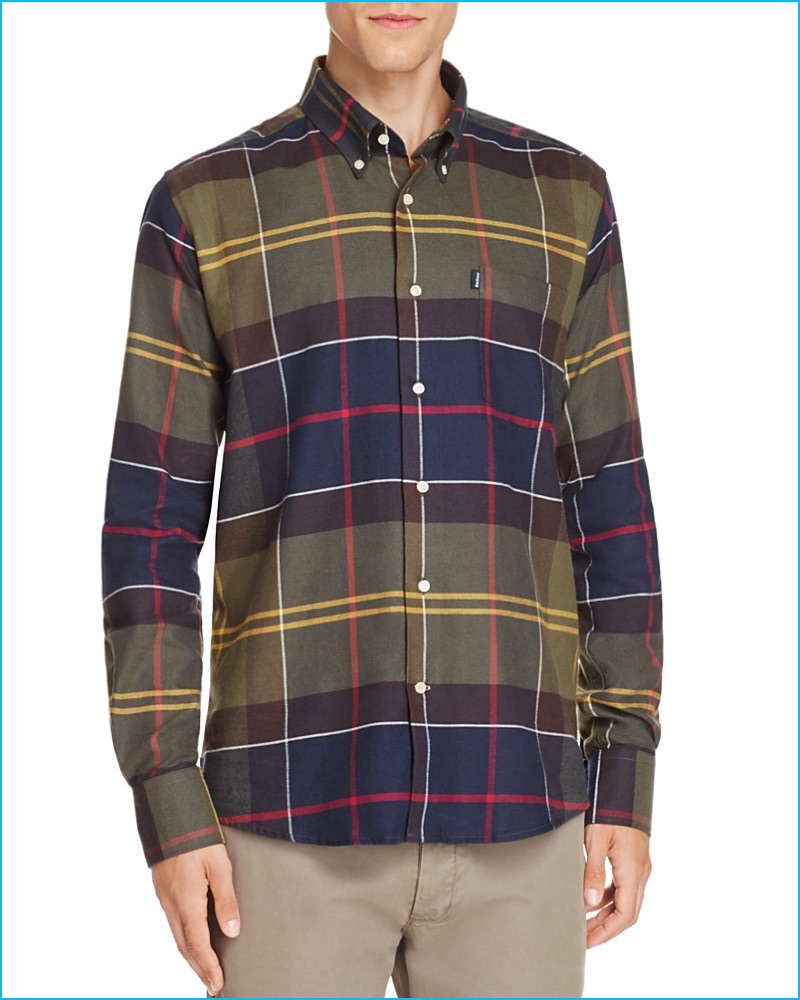 Barbour John Classic Tartan Flannel Regular Fit Button-Down Shirt