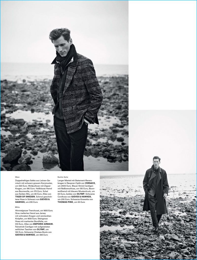 Bastiaan Ninaber ventures outdoors in timeless men's styles for Men's Health Germany Best Fashion.