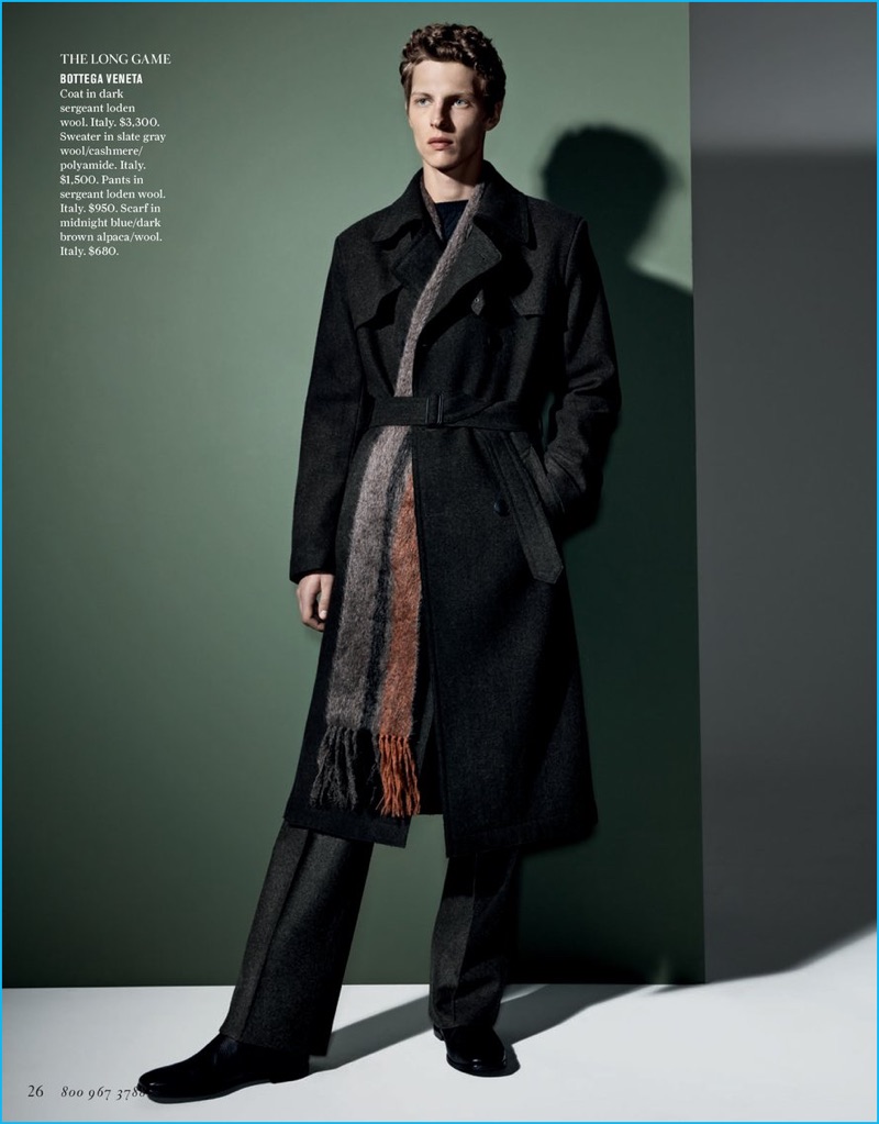 Tim Schuhmacher dons a fall-winter 2016 look from Bottega Veneta for Goodman's Guide.