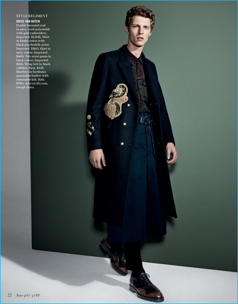 Tim Schuhmacher pictured in Dries Van Noten for Goodman's Guide.