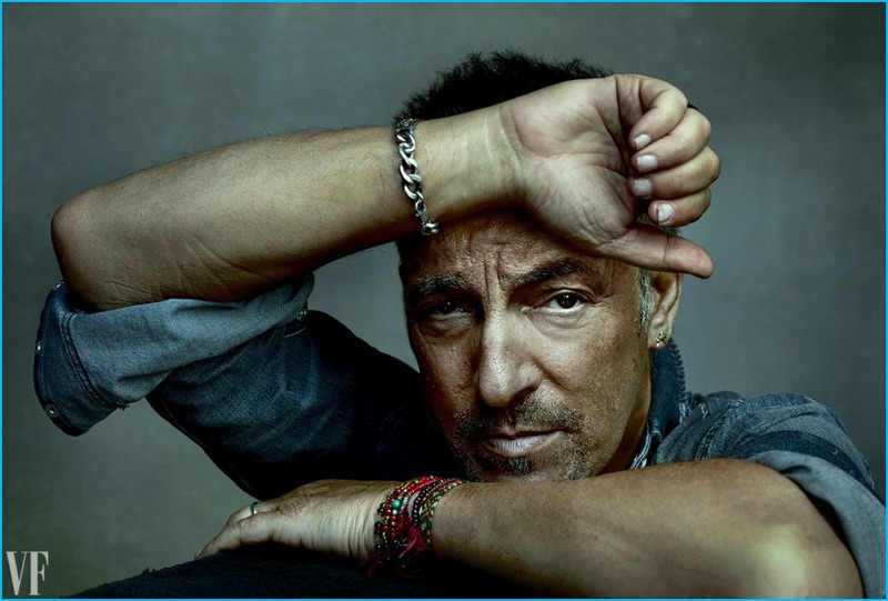 Bruce Springsteen poses for a portrait, lensed by photographer Annie Leibovitz for Vanity Fair.