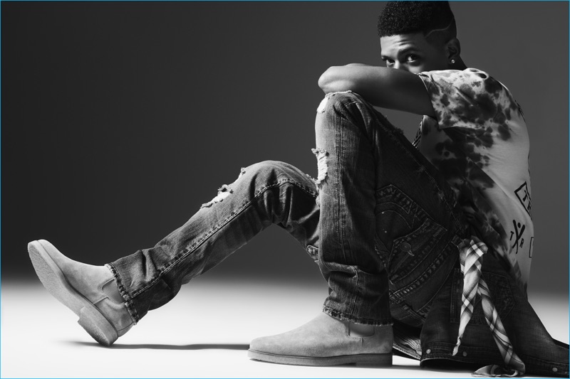 Bryshere Y. Gray wears casual styles for True Religion This is True campaign.