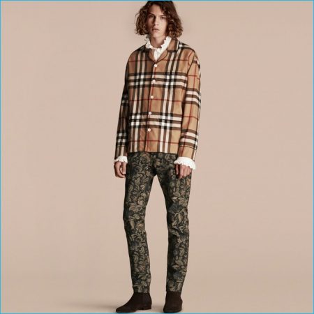Burberry 2016 Mens Runway Collection Check Cotton Flannel Pyjama Style Shirt