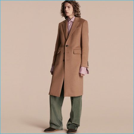 Burberry 2016 Mens Runway Collection Double Faced Brushed Camel Hair Blend Chesterfield