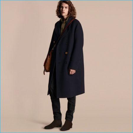 Burberry 2016 Mens Runway Collection Double Faced Technical Wool Chesterfield
